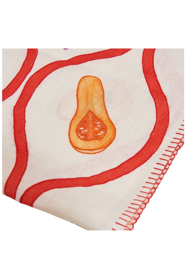 Still Life Linen Table Runner, Alternate, color, RED RIBBON
