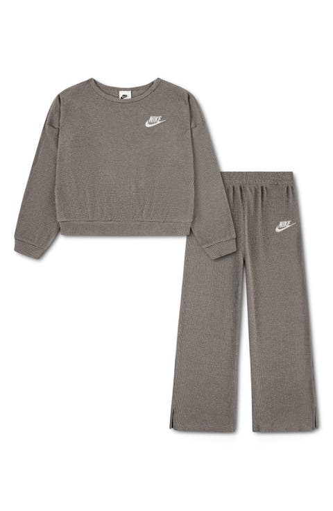Kids' Lurex Waffle Top & Pants Set