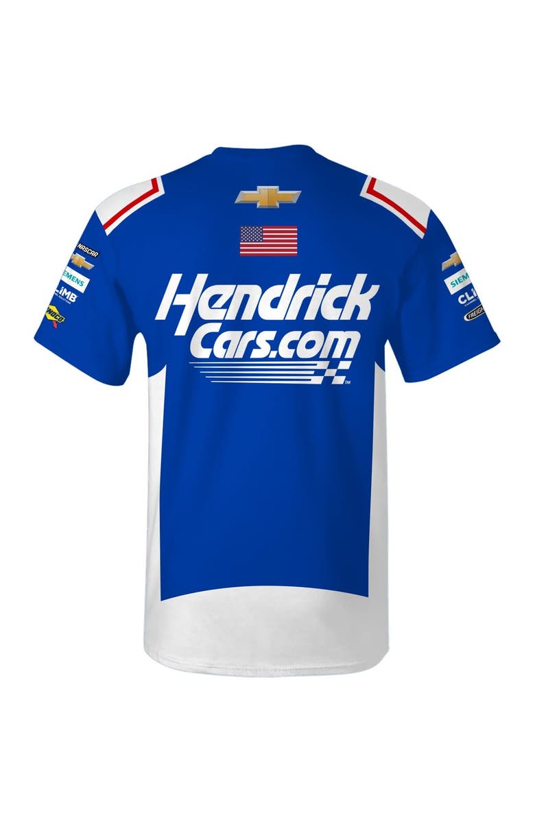 HENDRICK MOTORSPORTS TEAM COLLECTION Men's Hendrick Motorsports Team Collection Blue Kyle Larson Hendrickcars.com Uniform T-Shirt, Alternate, color, Blue