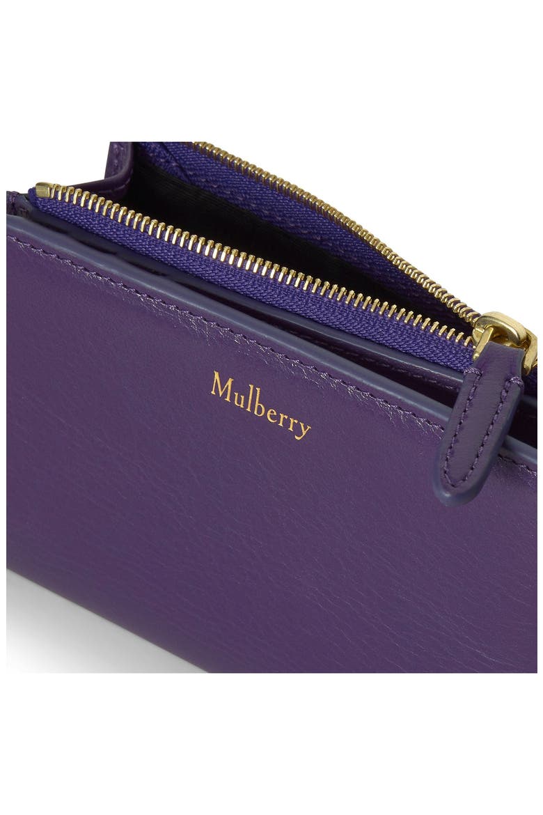 Continental Bifold Leather Zip Wallet, Alternate, color, AMETHYST