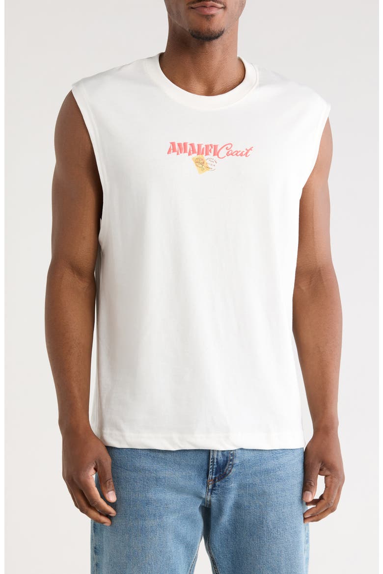 Amalfi Coast Graphic Muscle Tee, Main, color, WHITE