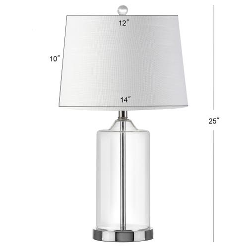 JONATHAN Y JONATHAN Y WALSH GLASS LED TABLE LAMP 