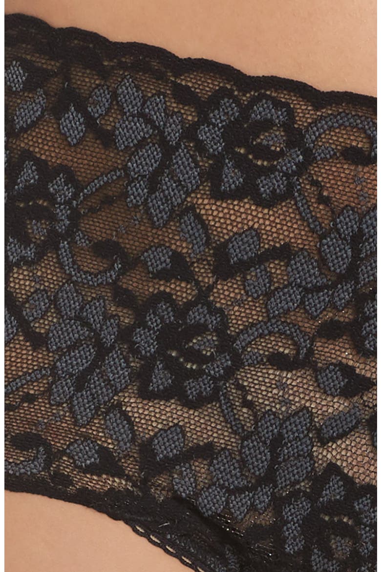 Cross Dye Lace Retro Vikini, Alternate, color, BLACK/ HEATHER