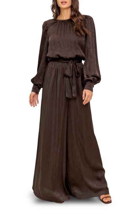 Woven Long Sleeve Jumpsuit