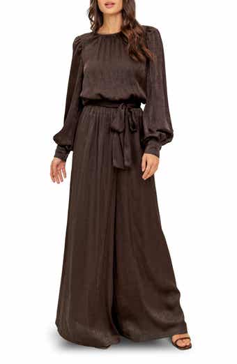 FLYING TOMATO Woven Long Sleeve Jumpsuit