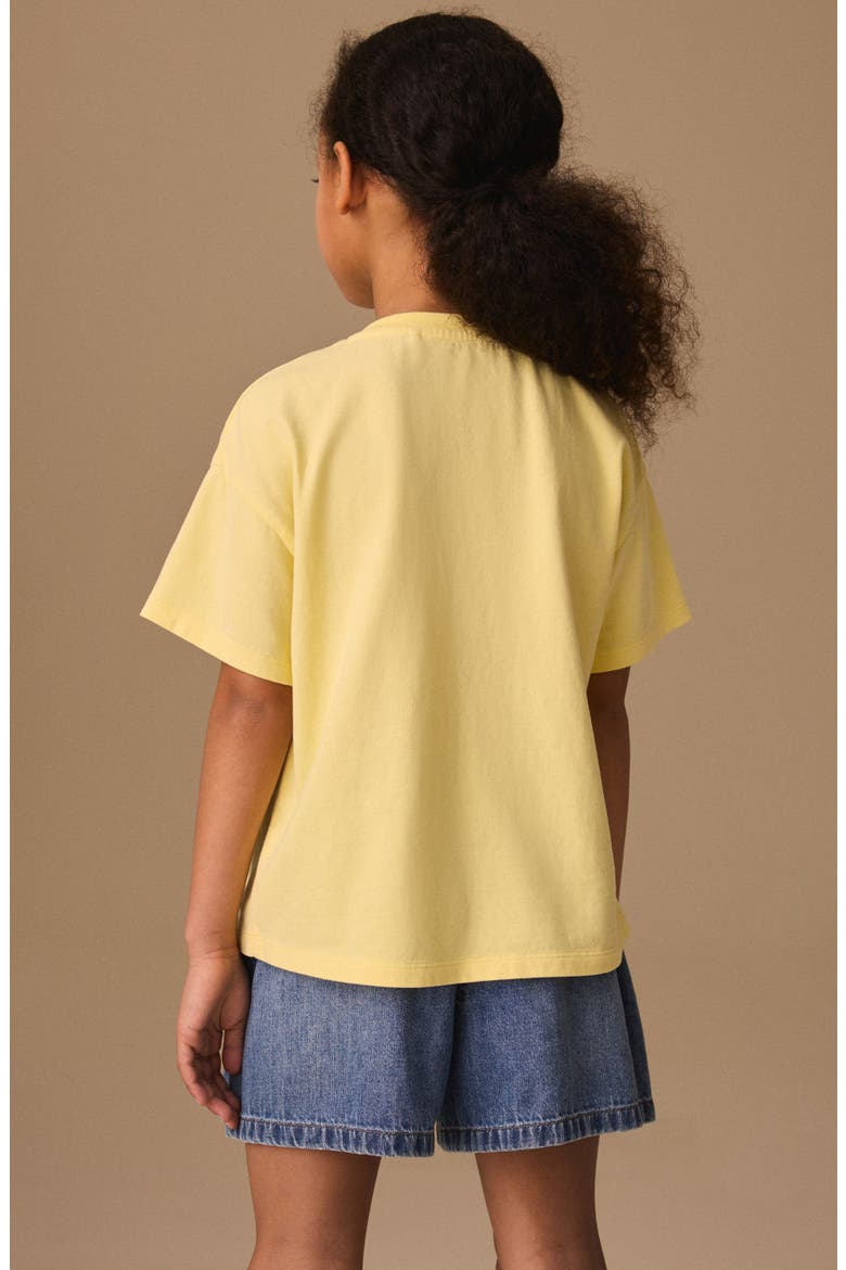 Kids' Daisy Heart Sequin Cotton T-Shirt, Alternate, color, YELLOW