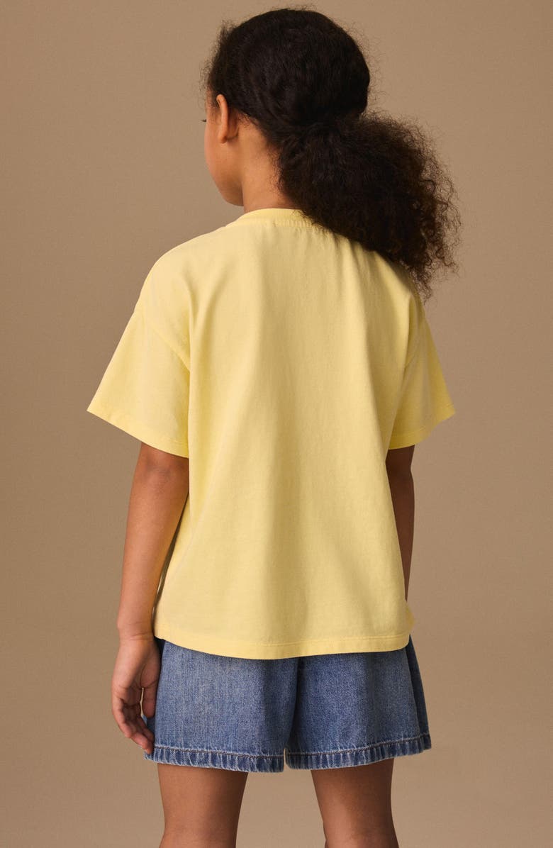 NEXT Kids' Daisy Heart Sequin Cotton T-Shirt, Alternate, color, Yellow