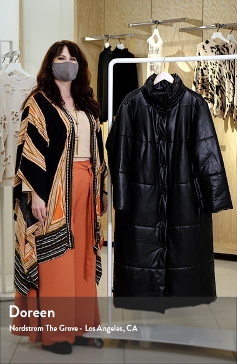 Faux Leather Maxi Puffer Coat, sales video thumbnail
