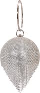 BERNESS Tear Drop Fringe Rhinestone Clutch
