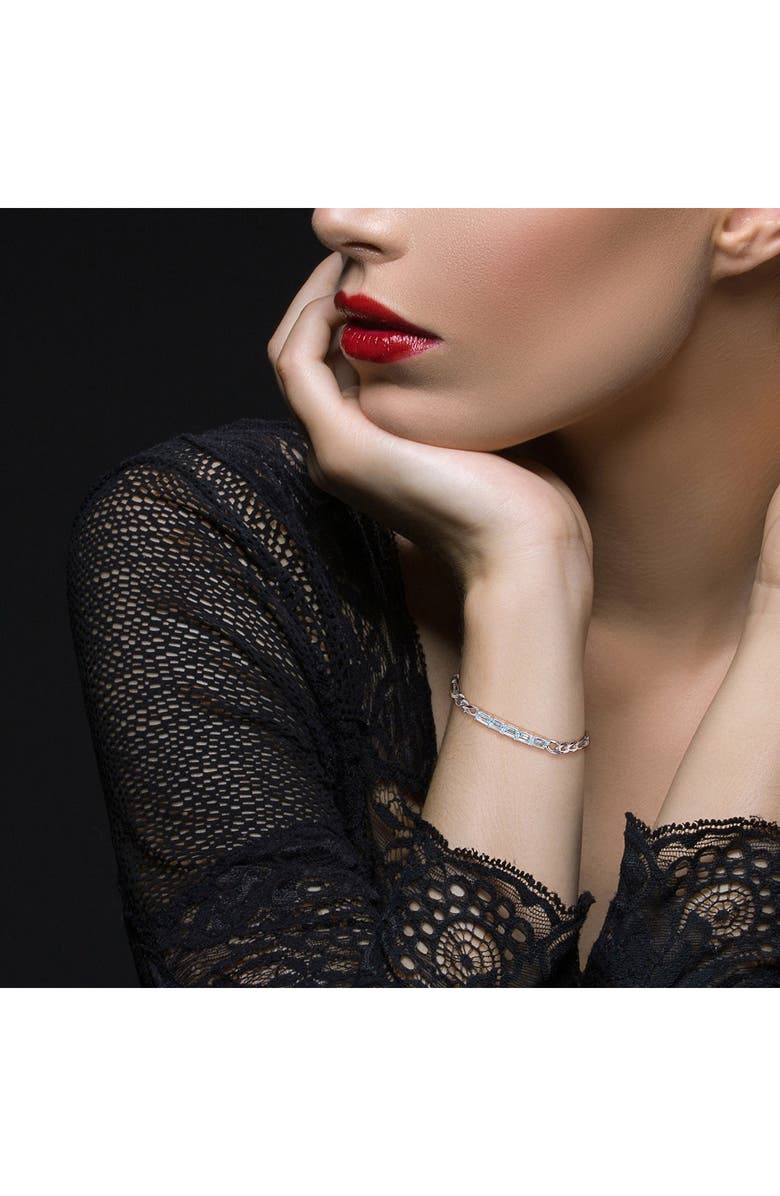 DELMAR Sky Blue Topaz Link Bracelet, Alternate, color, 