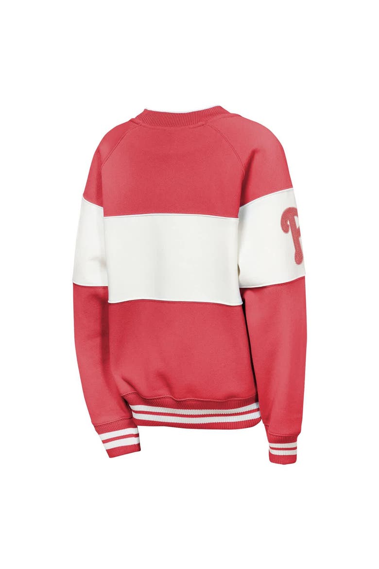 Youth Outerstuff  Red Philadelphia Phillies Ultimate Pastels On Base Sweatshirt, Alternate, color, Red