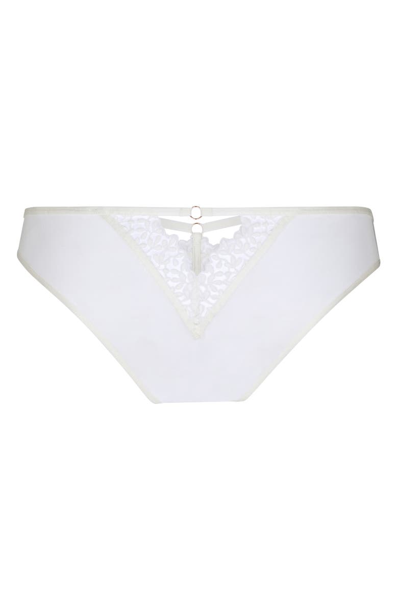 Hunkemöller Kristina High Leg Brazilian Briefs, Alternate, color, Snow White