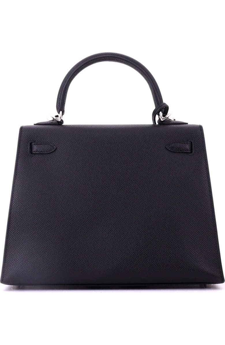 Pre-Owned Hermes Kelly Handbag Black Epsom with Palladium Hardware 25, Alternate, color, Noir