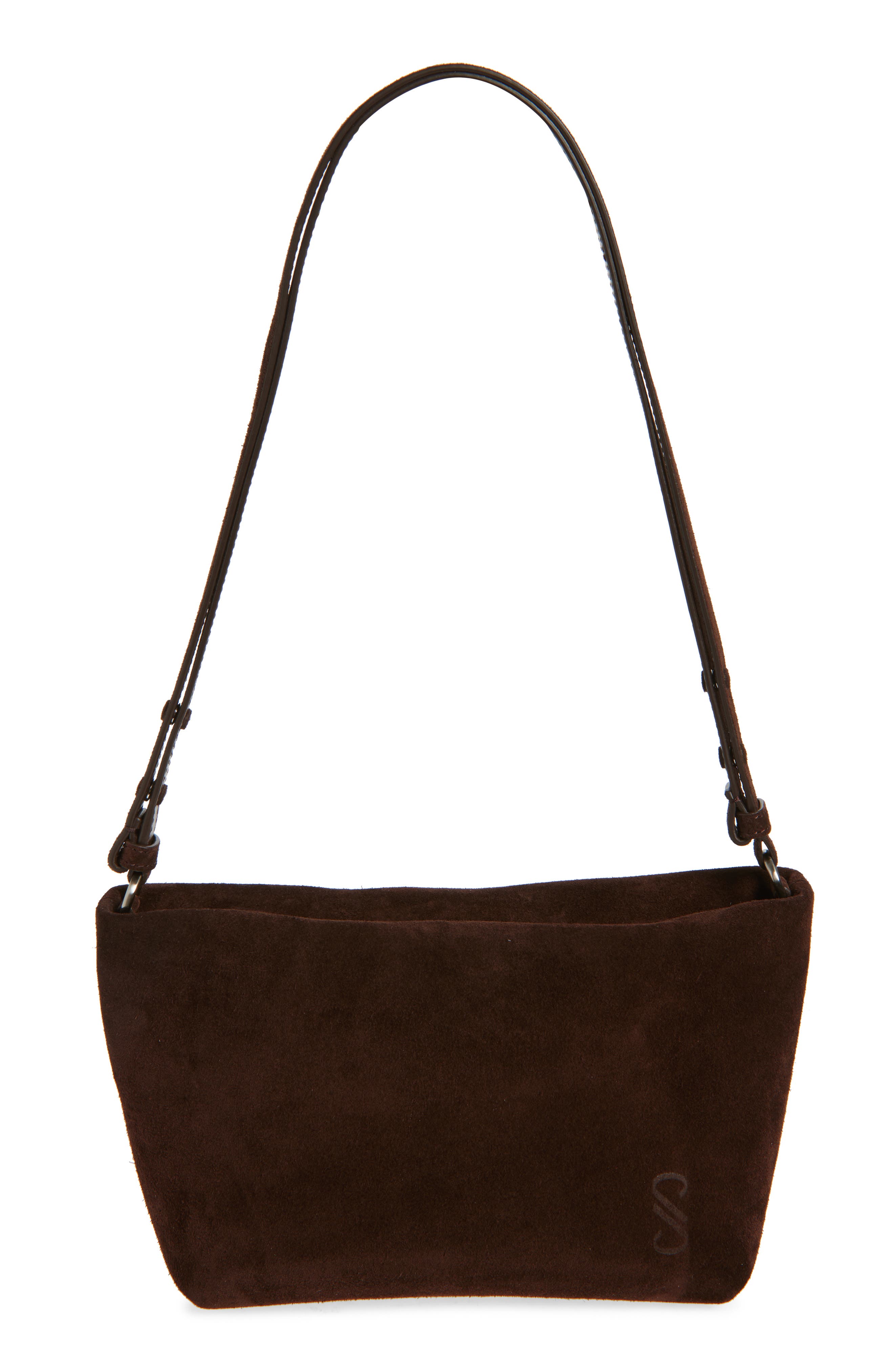 Proenza Schouler Bond Suede Shoulder Bag, Alternate, color, Chocolate