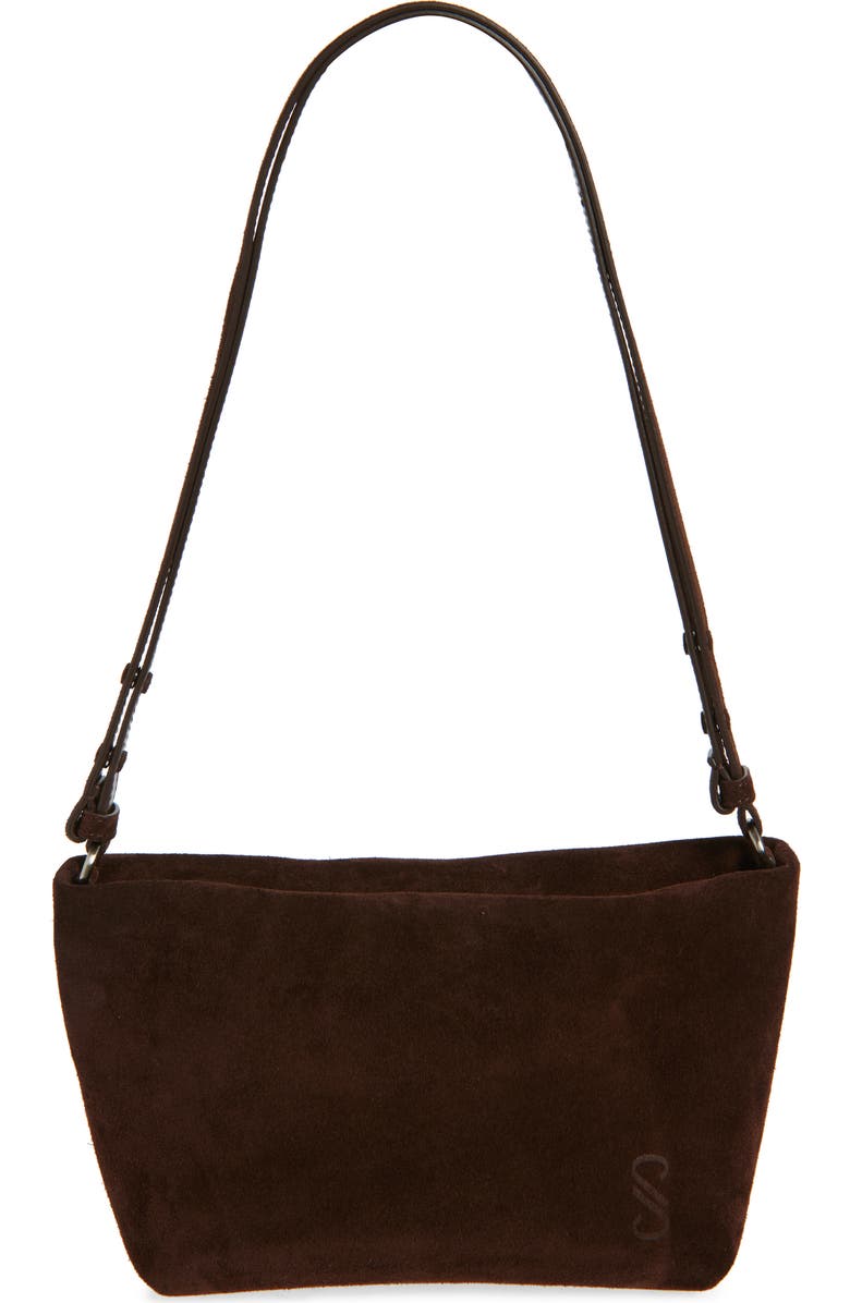 Proenza Schouler Bond Suede Shoulder Bag, Alternate, color, Chocolate