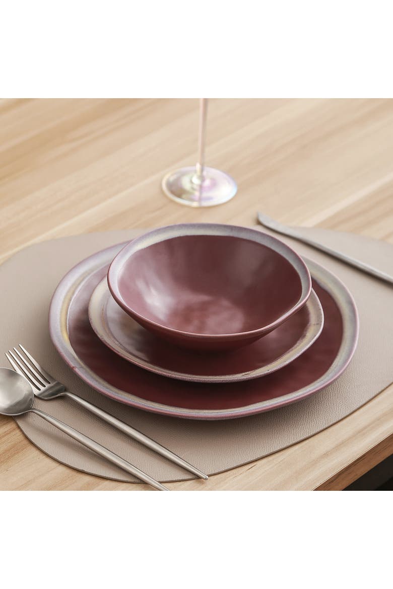 Serafina Stoneware 32-Piece Dinnerware Set, Alternate, color, Wine