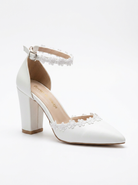 Prologue Shoes Alisa Block Heel Bridal Pointed Toe Pump