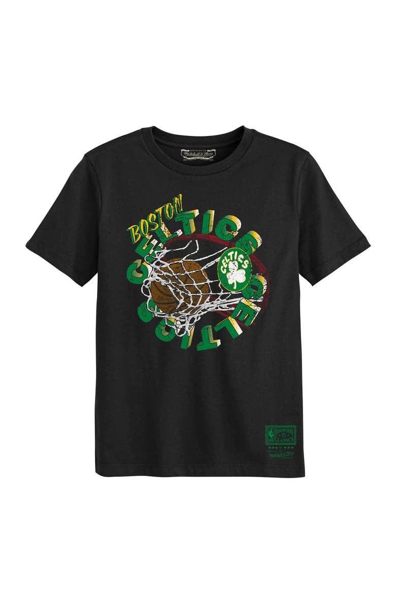 Mitchell & Ness Preschool Mitchell & Ness Black Boston Celtics In The Net T-Shirt, Main, color, Black