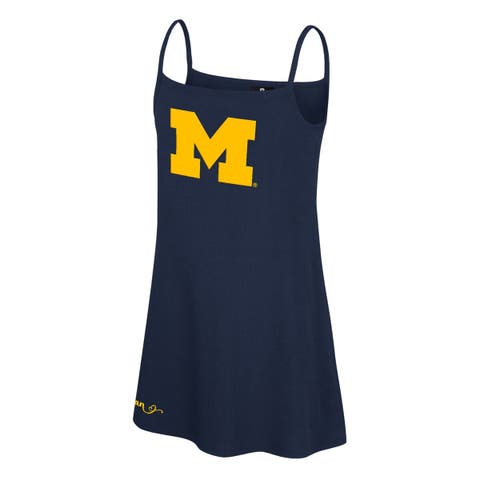 Girls Youth Colosseum  Navy Michigan Wolverines Brook Tank Dress