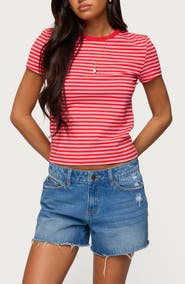 EDIKTED Nessie Stripe T-Shirt