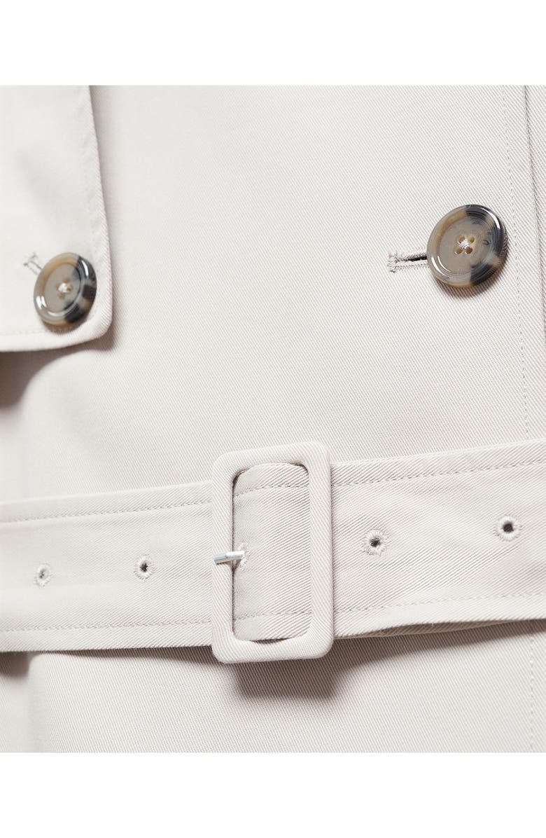 MANGO Belted Water Repellent Trench Coat, Alternate, color, 