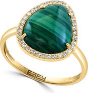 EFFY Malachite & Diamond Ring - 0.13ct.