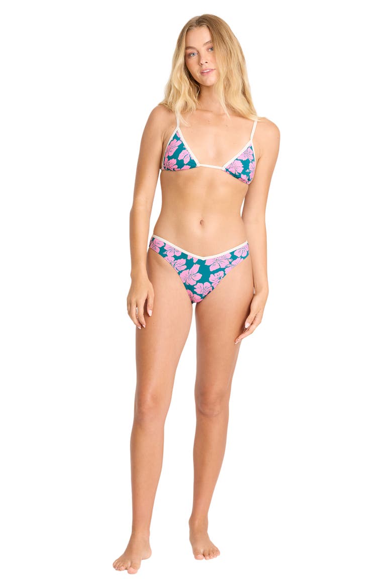 Mahalo Baby Mini Slide Triangle Bikini Top, Alternate, color, DEEP LAGOON