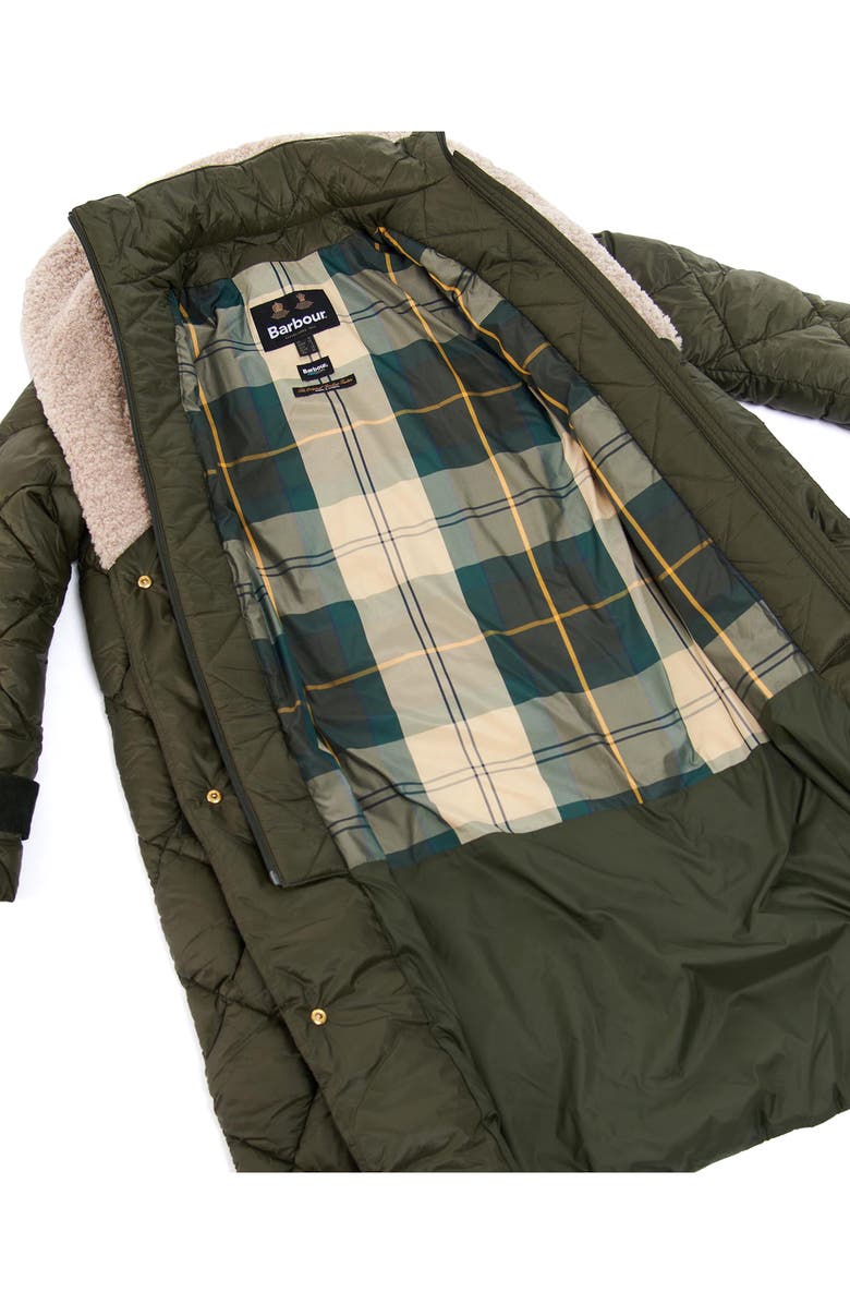Barbour Tolsta Quilted Jacket with Faux Shearling Trim, Alternate, color,