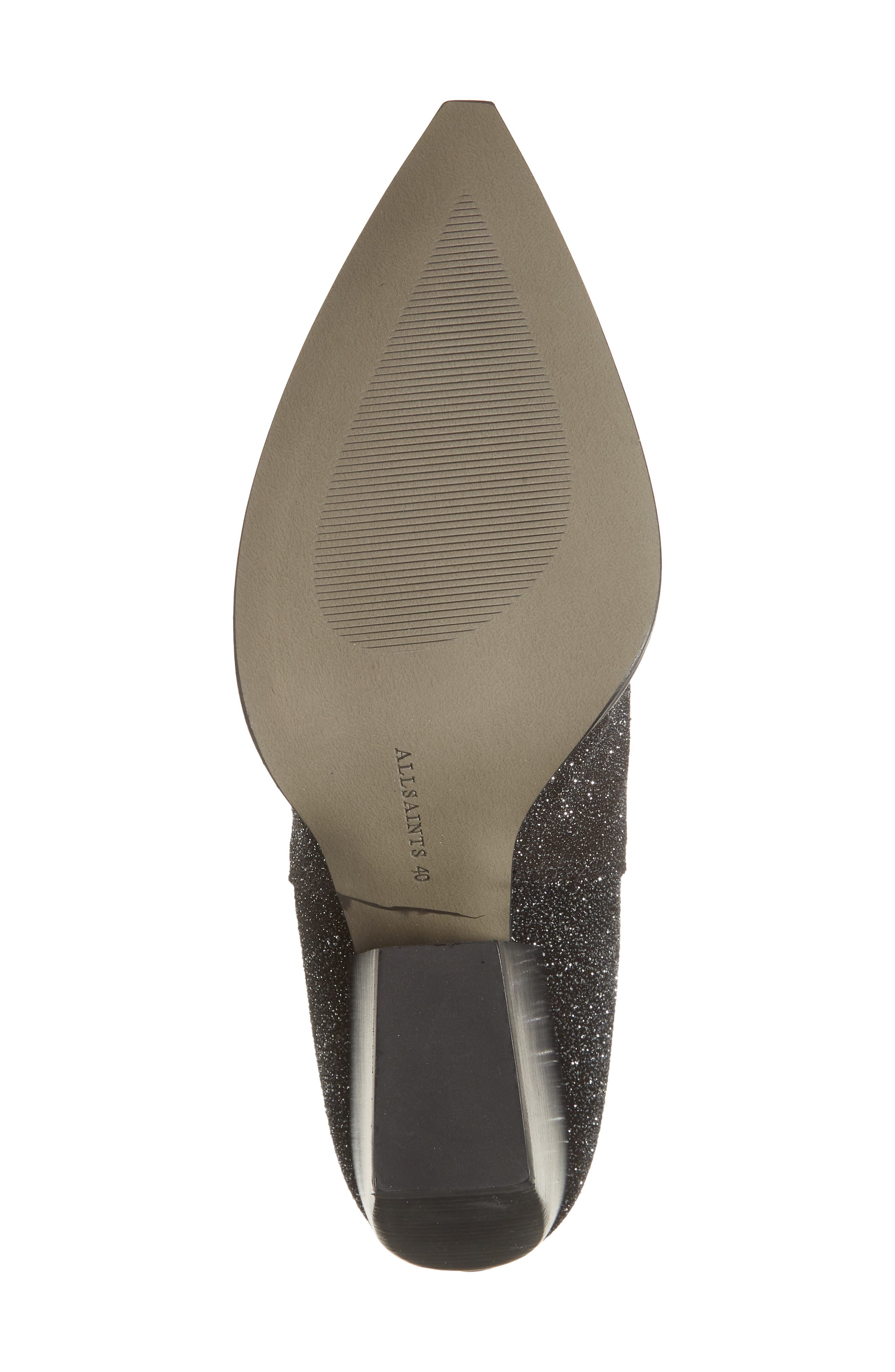 AllSaints Ria Sparkle Bootie, Alternate, color, Black