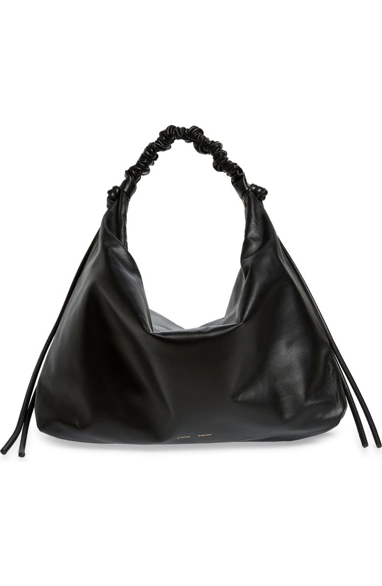 Proenza Schouler Large Drawstring Leather Hobo, Main, color,