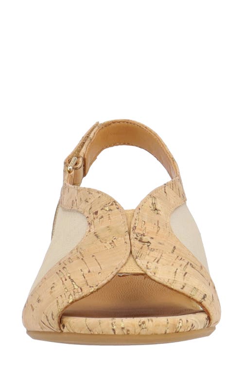 L'amour Des Pieds Estefana Slingback Sandal In Natural/gold
