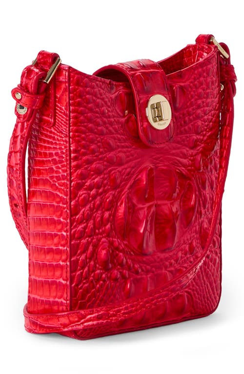 Brahmin Marley Croc Embossed Leather Crossbody Bag