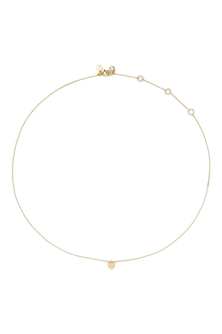 heart pendant necklace, Alternate, color, GOLD