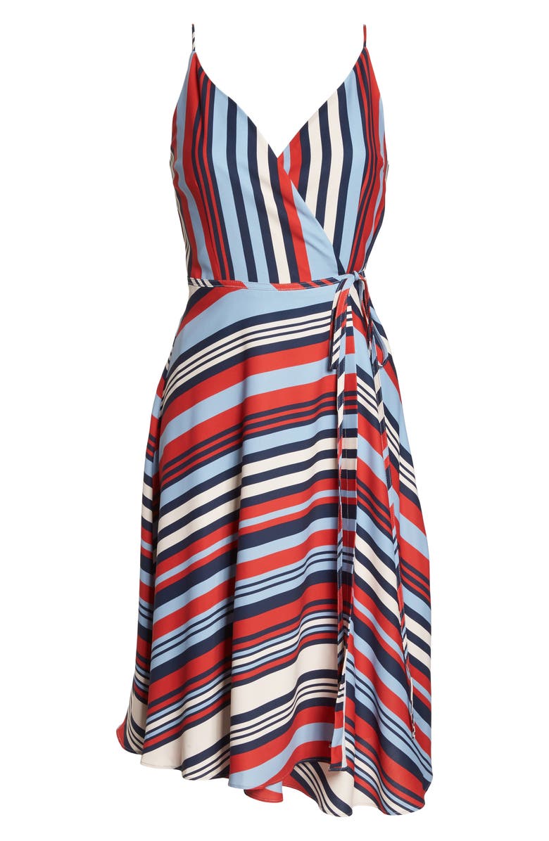 Cooper St Milan Stripe Wrap Dress, Alternate, color, 