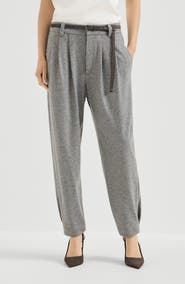 Brunello Cucinelli Cashmere jersey tailored trousers