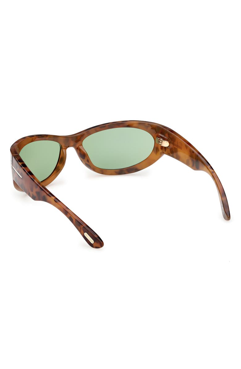 TOM FORD Leona 62mm Cat Eye Sunglasses, Alternate, color, Vintage Havana / Emerald Green