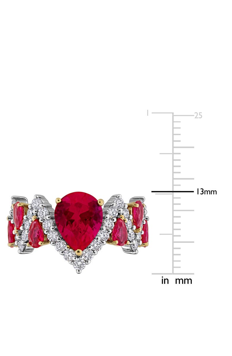 Created Forever Lab Grown Ruby & Diamond Ring, Alternate, color, Silver