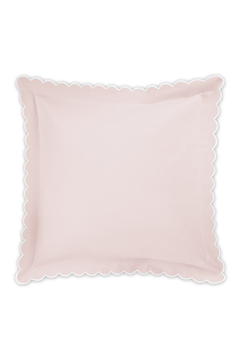 Diamond Piqué Euro Sham, Main, color, PINK