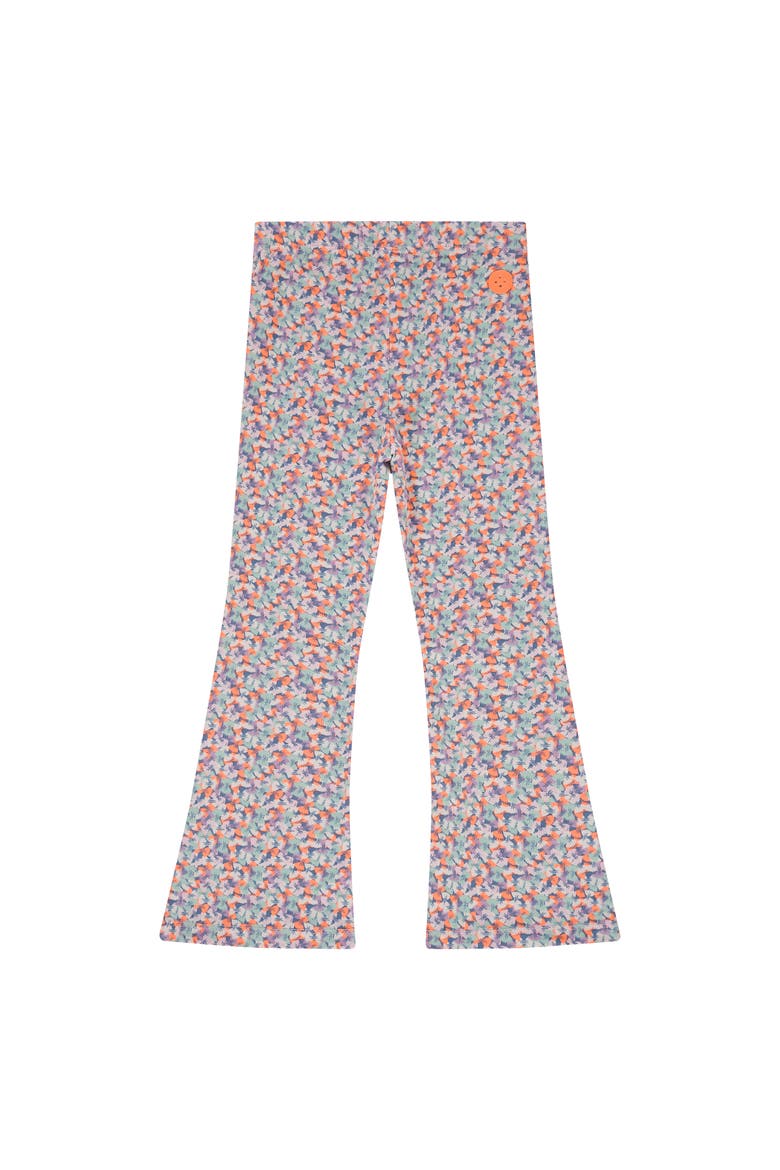 Bowtie Pasta Printed Flared Leggings, Alternate, color, Blush