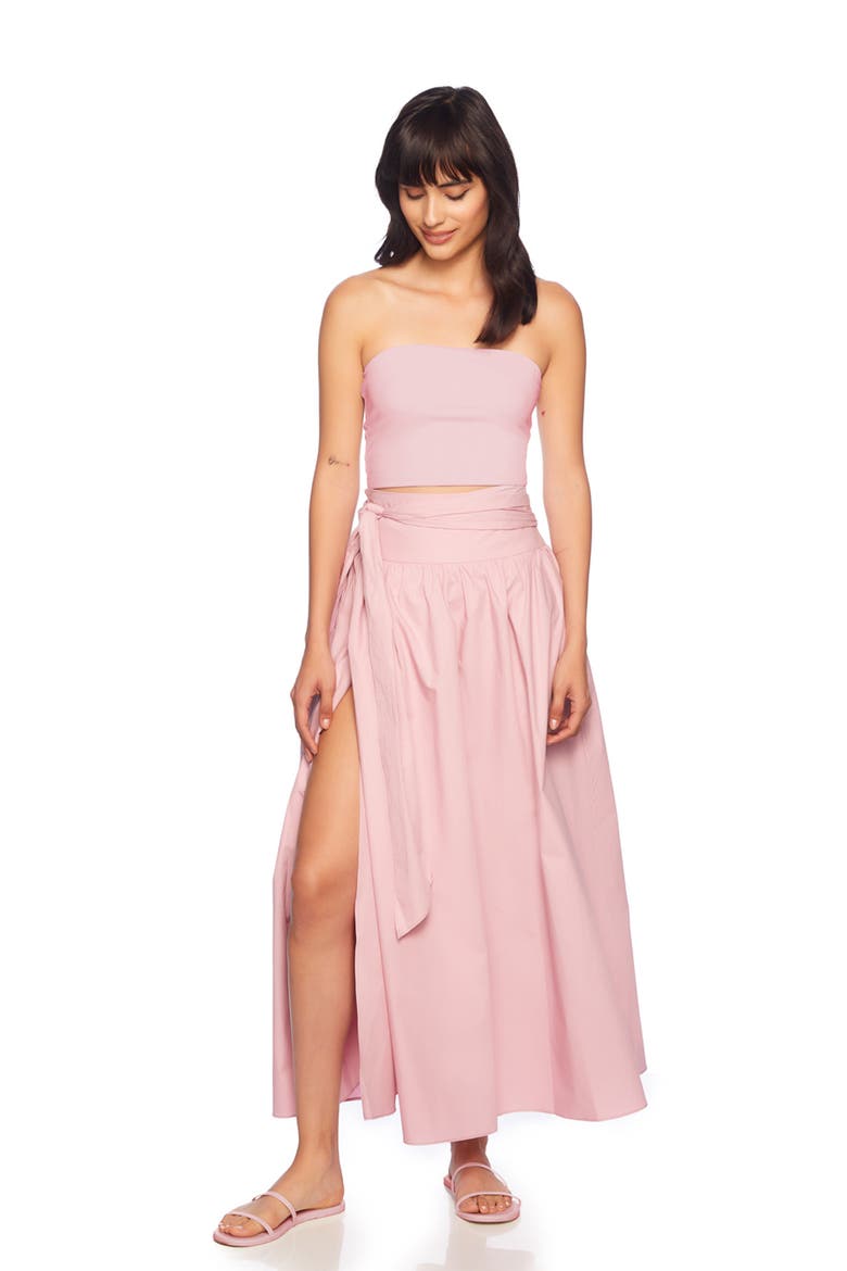 Poplin Wrap Maxi Skirt, Alternate, color, COTTON CANDY