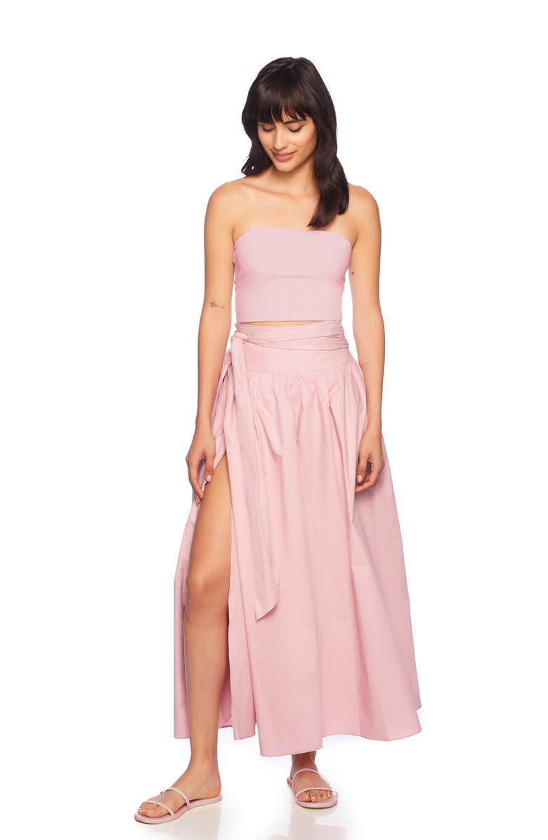 Susana Monaco Poplin Wrap Maxi Skirt, Alternate, color, Cotton Candy