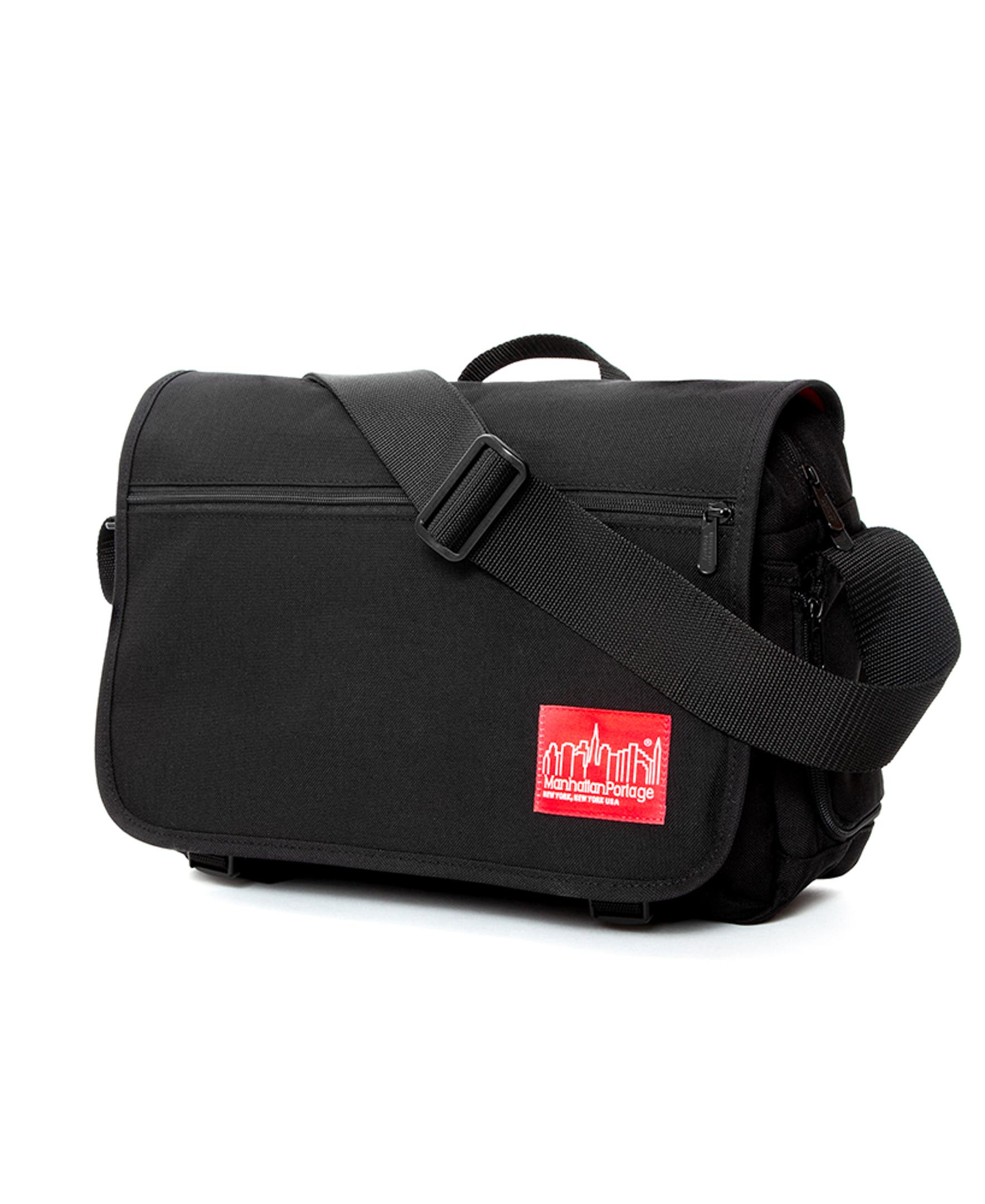 Manhattan Portage Delancey Messenger Bag, Alternate, color, Black