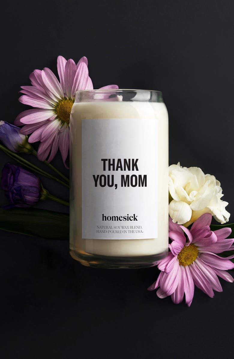 homesick Thank You, Mom Candle, Alternate, color, White