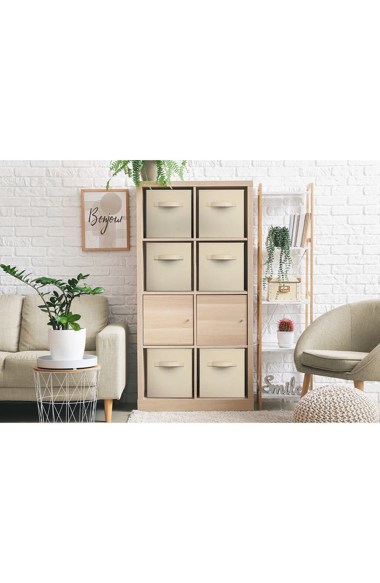 SORBUS 6-Pack Collapsible Storage Cube, Alternate, color, Beige
