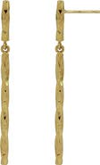 CANDELA JEWELRY 14k Gold Diamond Cut Stick Drop Earrings