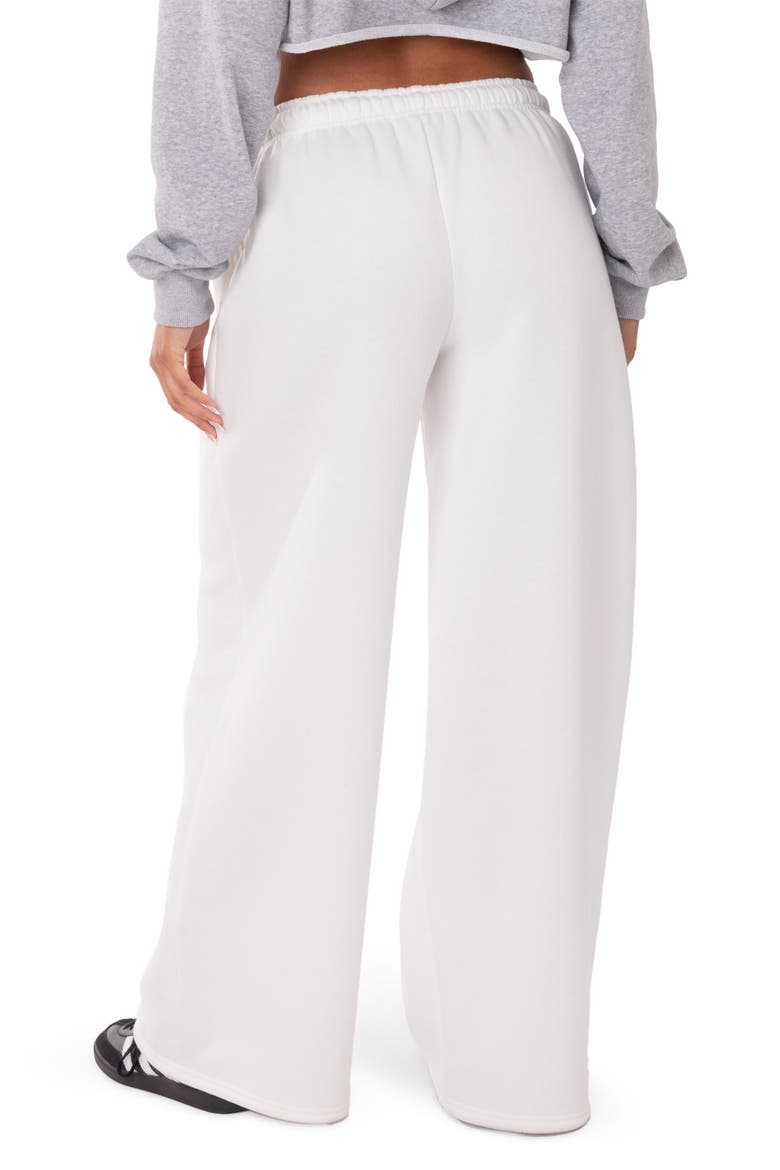 Kamari Low Rise Wide Leg Sweatpants, Alternate, color, WHITE