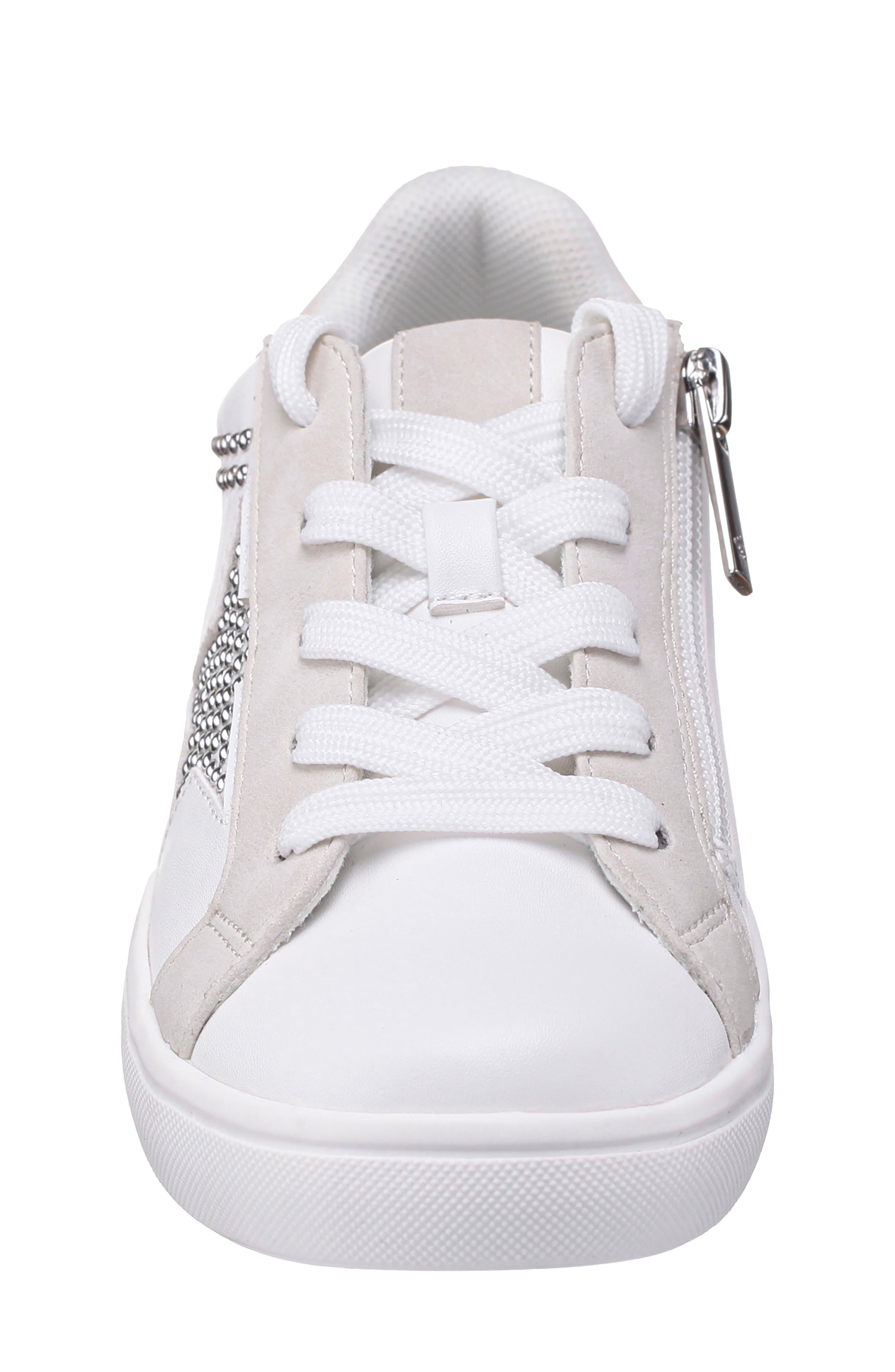 Nina Kids' Zicky Low Top Sneaker, Alternate, color, White Smooth