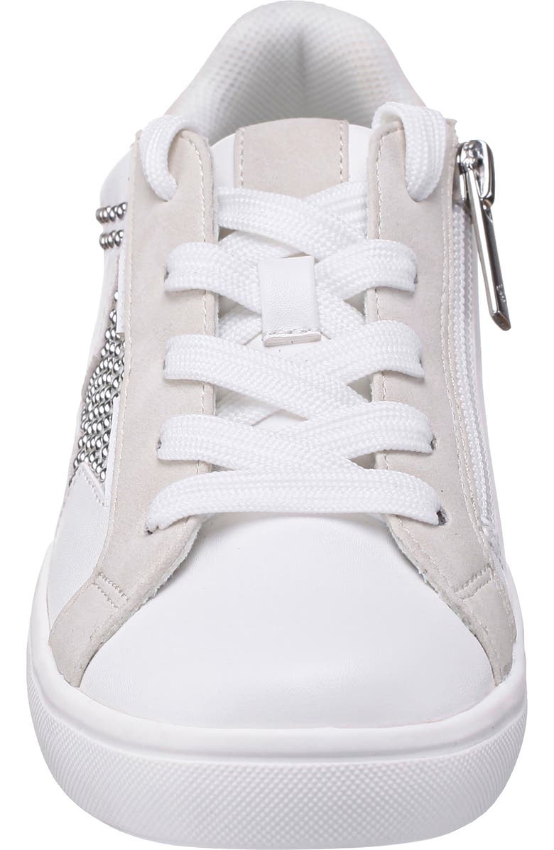 Nina Kids' Zicky Low Top Sneaker, Alternate, color, White Smooth