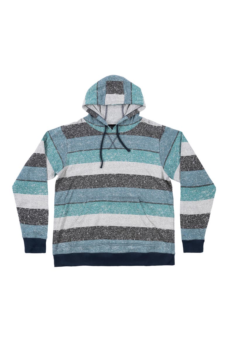 Fleece Pullover Hoodie, Main, color, LIGHT BLUE/ BLACK