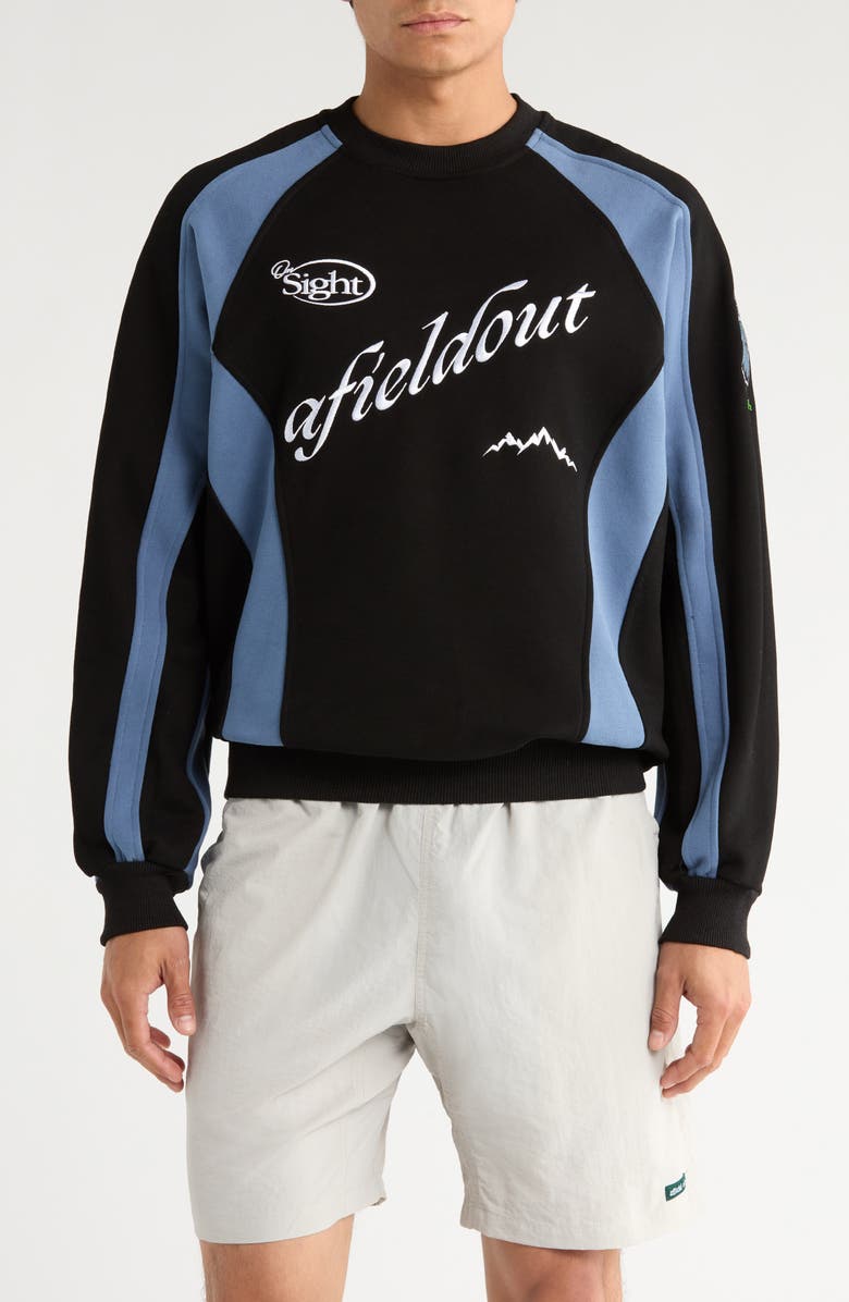 Afield Out Alpine Colorblock Crewneck Sweatshirt, Main, color, 